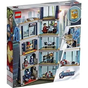 LEGO Marvel Avengers: Avengers Tower Battle 76166 Collectible Building Toy with Action Scenes and Superhero Minifigures; Cool Holiday or Birthday Gift (685 Pieces)
