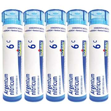 Boiron Argentum Nitricum 6C Pack of 5 Homeopathic Medicine to Relieve Stage Fright
