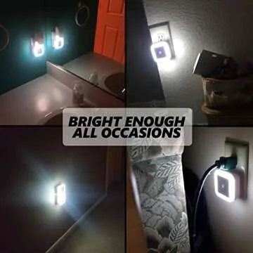 TekSky Plug-in LED Night Light with Smart Sensor - Auto On/Off LED Lights Dusk to Dawn for Bedroom, Bathroom, Stairs, Kitchen, Hallway - Compact Design, Energy Efficient, Daylight White(6 Pack)