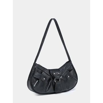 Chic Verdusa Women's Pleated Hobo Bag - Black