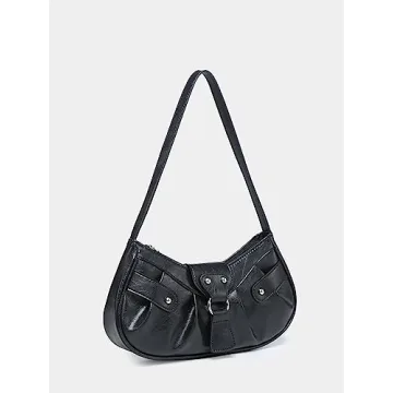 Chic Verdusa Women's Pleated Hobo Bag - Black