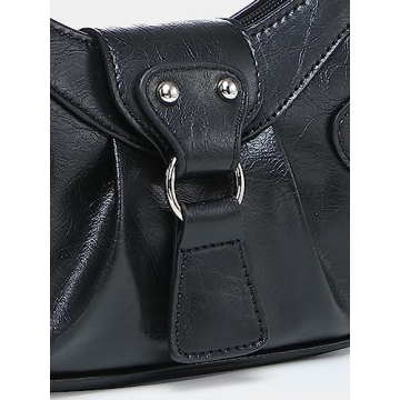 Chic Verdusa Women's Pleated Hobo Bag - Black