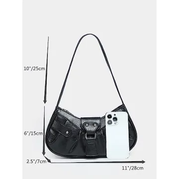 Chic Verdusa Women's Pleated Hobo Bag - Black