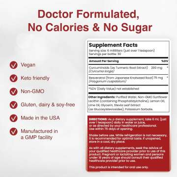 High Absorption Liposomal Curcumin & Resveratrol