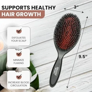 Premium Handmade Boar-Nylon Hair Brush for All Hair Types
