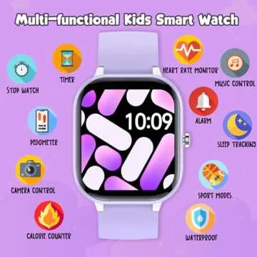 ZURURU Kids Smart Watch - Fitness Tracker, Sleep Monitor, Customizable Touchscreen for Ages 6-14