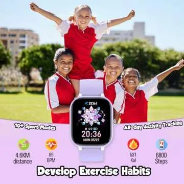 ZURURU Kids Smart Watch Fitness Tracker for Ages 6-14