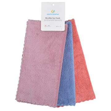 HOPESHINE Face Makeup Remover Cloths Wash Towels Facial Cleaning Wipes Reusable Soft for Sensitive Skin Erase Mascara, Eyeliner, Foundation Lipstick 12 inch X 12 inch