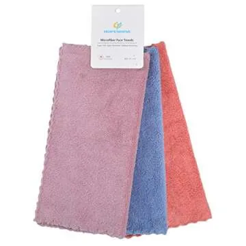 HOPESHINE Face Makeup Remover Cloths Wash Towels Facial Cleaning Wipes Reusable Soft for Sensitive Skin Erase Mascara, Eyeliner, Foundation Lipstick 12 inch X 12 inch