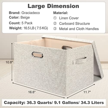Stylish Graciadeco Collapsible Storage Bins for Organization