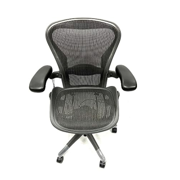 Herman Miller Aeron Size B Office Chair | Adjustable Arms | Rear Tilt Limiter | Lumbar Support Pad (...