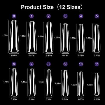 NXJ INFILILA Coffin Nail Tips, 240PCS for Salon DIY