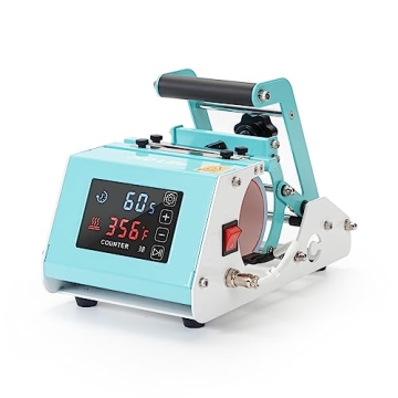 PYD Life 110 V Mini Mug Heat Press Machine Mint Green Tumbler Heat Press Machine Touch Screen for 11...