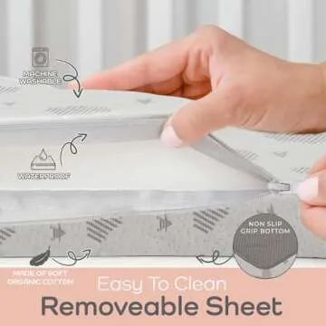 Waterproof Pack and Play Mattress Topper | 38" x 26" x 1.5" | Trifold Style - Breathable Soft Plush Foam - Portable Mattress Topper- Baby Foam Mattresses for Babies