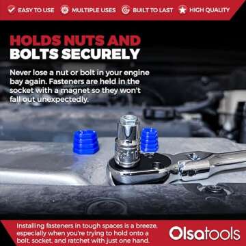 Olsa Tools Magnetic Socket Insert Set - 10pc Metric