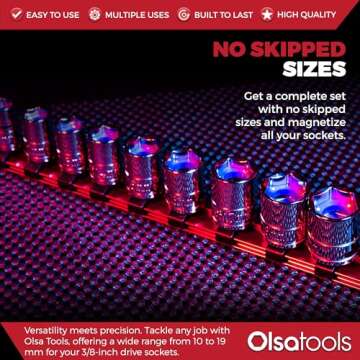Olsa Tools Magnetic Socket Insert Set - 10pc Metric