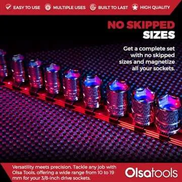 Olsa Tools Magnetic Socket Insert Set - 10pc Metric