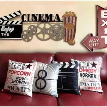 4TH Emotion Home Movie Theater Pillow Covers Set of 4