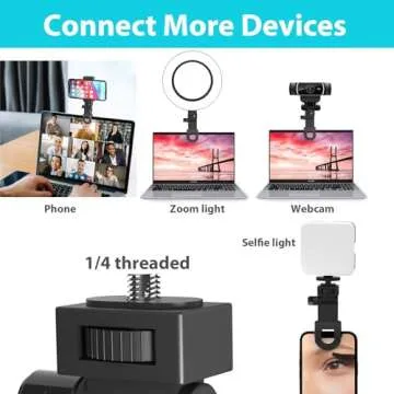 Wowcati Selfie Light Clip Attachment Only, Ring Light Clip Adpater Replacement, Zoom Light Clip on Part for Phone iPhone Laptop Tripod Computer