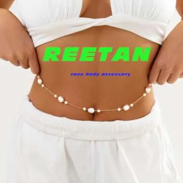 Reetan Pearl Gold Waist Chain Boho Bikini Belly Chains Rave Body Accessories for Women