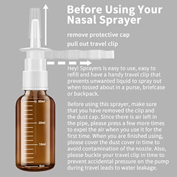 Nasal Spray Bottles 30ML Continuous Fine Mister Set of 5