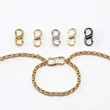 EvaGO Adjustable Metal Buckles for Bag Chains - 5 Pcs
