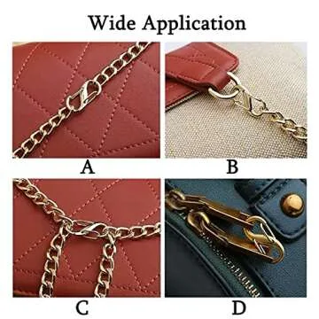 EvaGO Adjustable Metal Buckles for Bag Chains - 5 Pcs