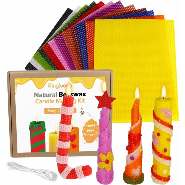 Bingfuego Beeswax Candle Making Kit for All Ages