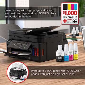 Canon G7020 All-in-One Printer Home Office | Wireless Supertank (Megatank) Printer | Copier | Scan, ...