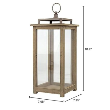 Rustic Wooden Candle Lantern for Home & Garden