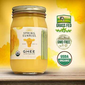 Ghee Organic Grass Fed - Ghee Butter - Organic Ghee - Ghee Oil - Grass Fed Ghee - Organic Butter - G...