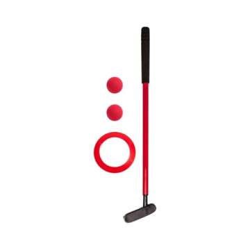 Champion Sports Mini Golf Clubs: Multi Colored Putt Putt Miniature Golfing Set for Kids - 6 Putters 18 Holes & 18 Balls