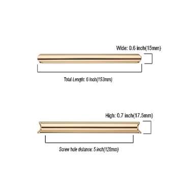 Asidrama 10 Pack 5 Inch(128mm) Gold Kitchen Cabinet Handles, Cabinet Pulls Kitchen Cabinet Hardware for Cupboard Drawer Pulls