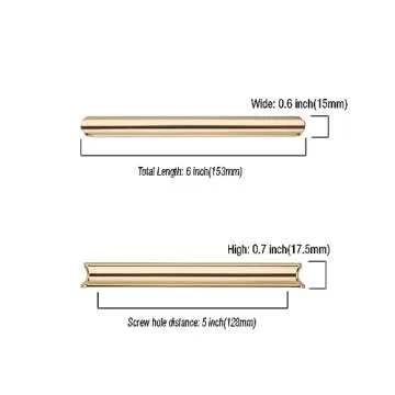 Asidrama 10 Pack 5 Inch(128mm) Gold Kitchen Cabinet Handles, Cabinet Pulls Kitchen Cabinet Hardware for Cupboard Drawer Pulls