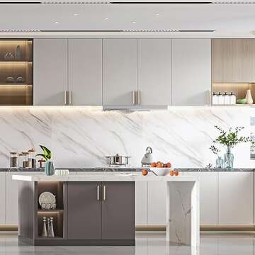 Asidrama 10 Pack 5 Inch(128mm) Gold Kitchen Cabinet Handles, Cabinet Pulls Kitchen Cabinet Hardware for Cupboard Drawer Pulls