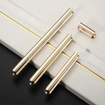 Asidrama 10 Pack 5 Inch(128mm) Gold Kitchen Cabinet Handles, Cabinet Pulls Kitchen Cabinet Hardware for Cupboard Drawer Pulls