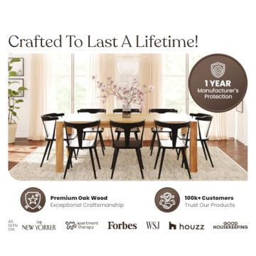 Poly and Bark Enzo Dining Chair Crafted from Solid Oak