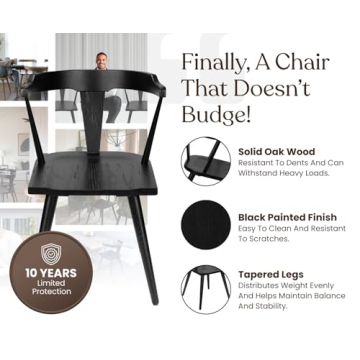 Poly and Bark Enzo Dining Chair Crafted from Solid Oak