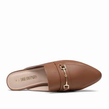 DREAM PAIRS Women's Stylish Flat Mules for Comfort and Elegance