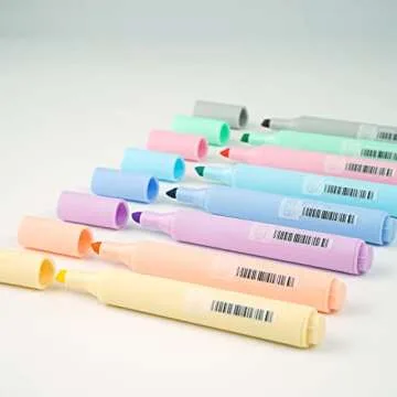 chosch 8 Assorted Pastel Color Highlighters Markers, Chisel Tip Dry-Quickly Non-Toxic Highlighter for Adults Students Journaling Highlighting Planner Notes, Office School Supplies