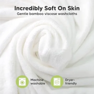 6-Pack Soft Bamboo Baby Washcloths for Newborns
