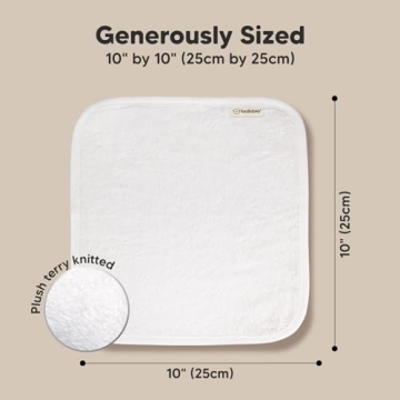 6-Pack Soft Bamboo Baby Washcloths for Newborns