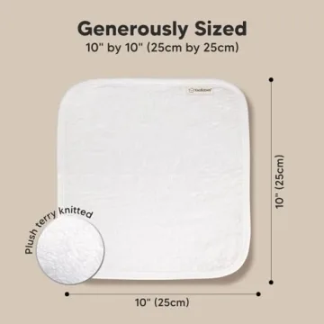 6-Pack Soft Bamboo Baby Washcloths for Newborns