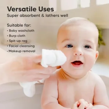 6-Pack Soft Bamboo Baby Washcloths for Newborns
