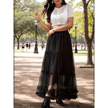 kydely Tulle Skirts for Women | Elegant Maxi Skirt