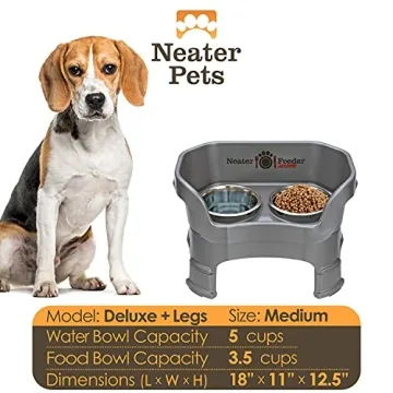Neater Feeder Deluxe Medium Raised Pet Feeder for Dogs