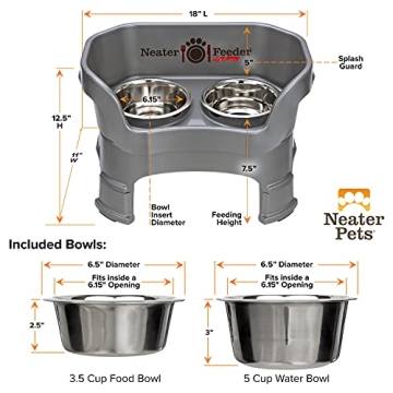 Neater Feeder Deluxe Medium Raised Pet Feeder for Dogs