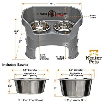 Neater Feeder Deluxe Medium Raised Pet Feeder for Dogs