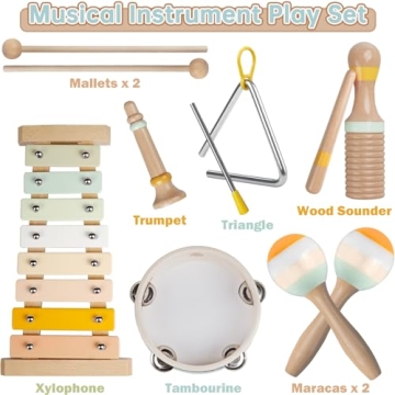 Montessori Wooden Musical Instruments Set for Toddlers