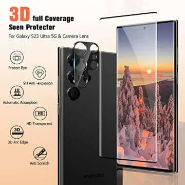 Galaxy S23 Ultra Screen Protector Set - 2+2 Pack Tempered Glass